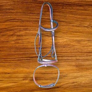 Somerset Brown Leather Horse Bridle Raised Double Stitch Flash Noseband